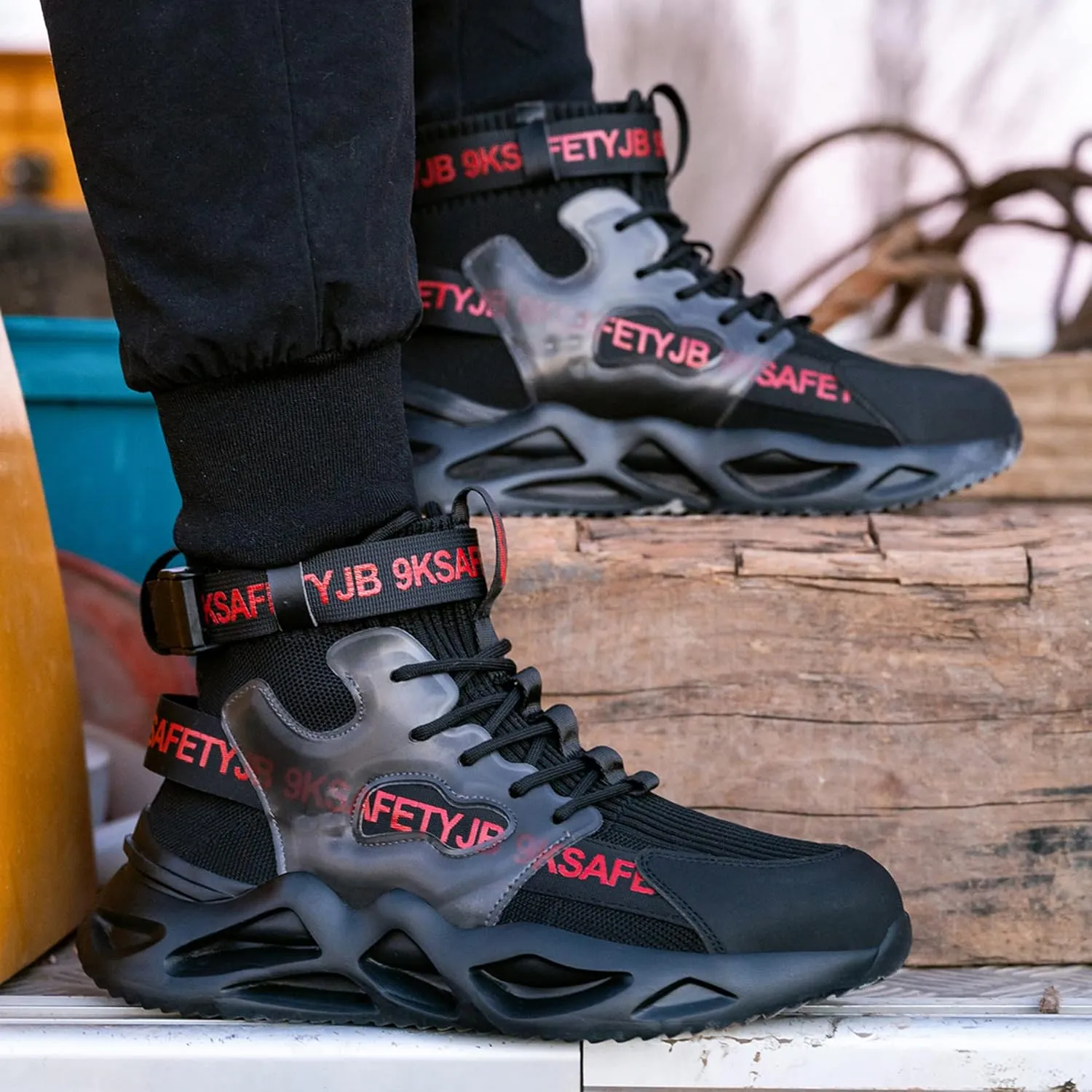 Nutropa Steel Toe Shoes for Men Women Work Safety Footwear Lightweight Breathable Comfortable Industrial Construction Sneakers