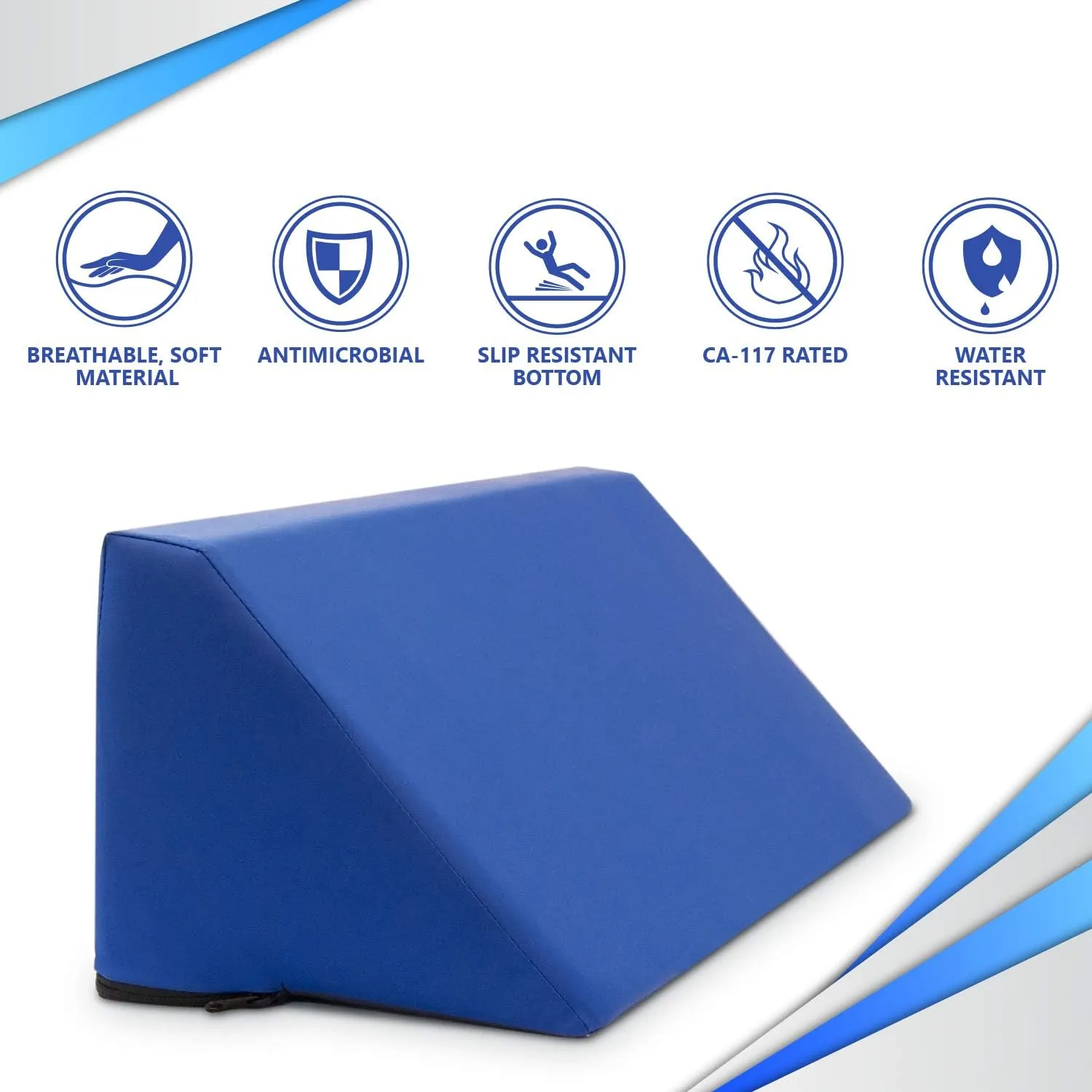 NYOrtho Positioning Wedge 40° – Bed Wedge Pillow for Pressure Relief & Alignment – Multi-Angle Cushion for Bedridden Patients, Hip, Coccyx, Spine Support, Water-Resistant – 28x10x8x2 in