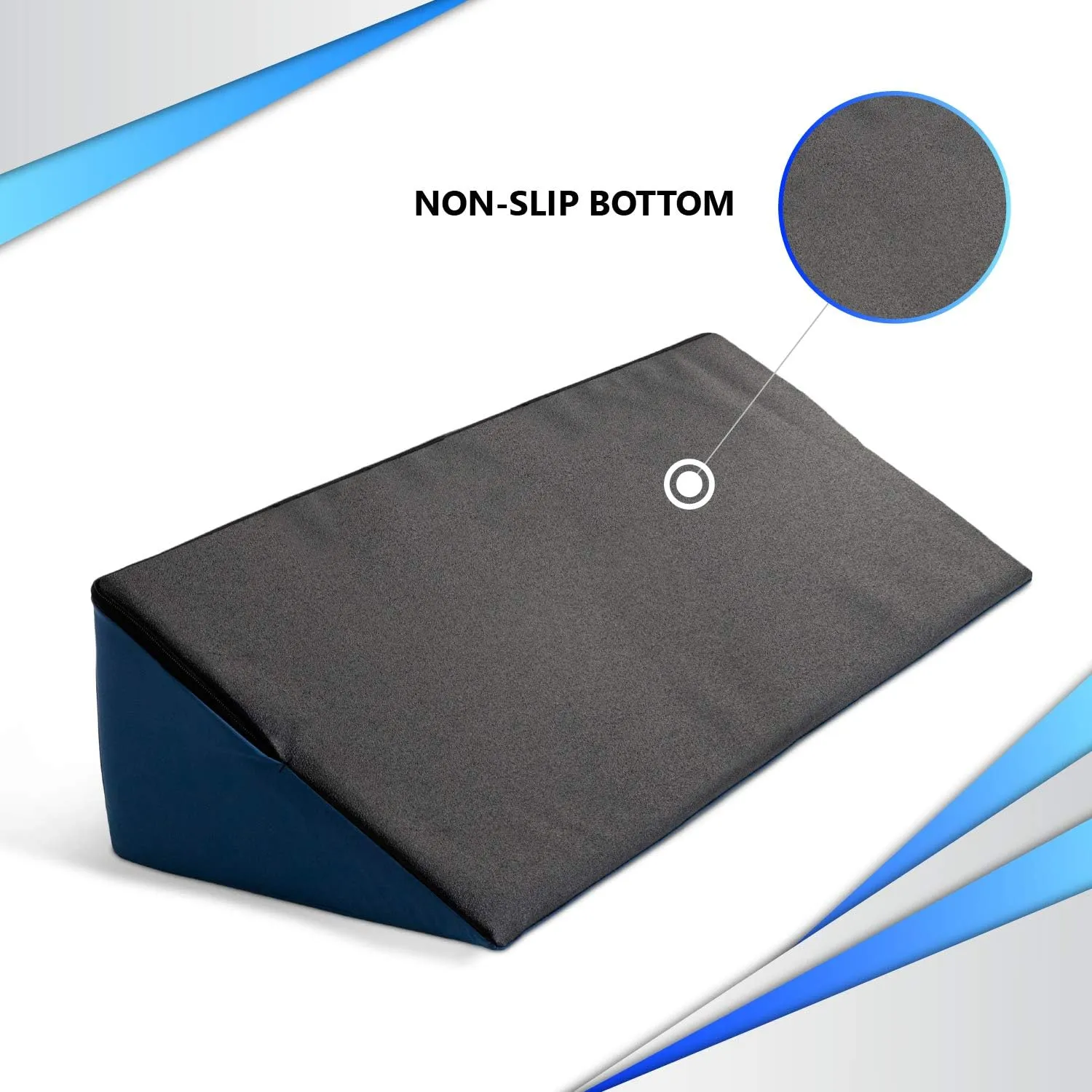 NYOrtho Positioning Wedge 40° – Bed Wedge Pillow for Pressure Relief & Alignment – Multi-Angle Cushion for Bedridden Patients, Hip, Coccyx, Spine Support, Water-Resistant – 28x10x8x2 in