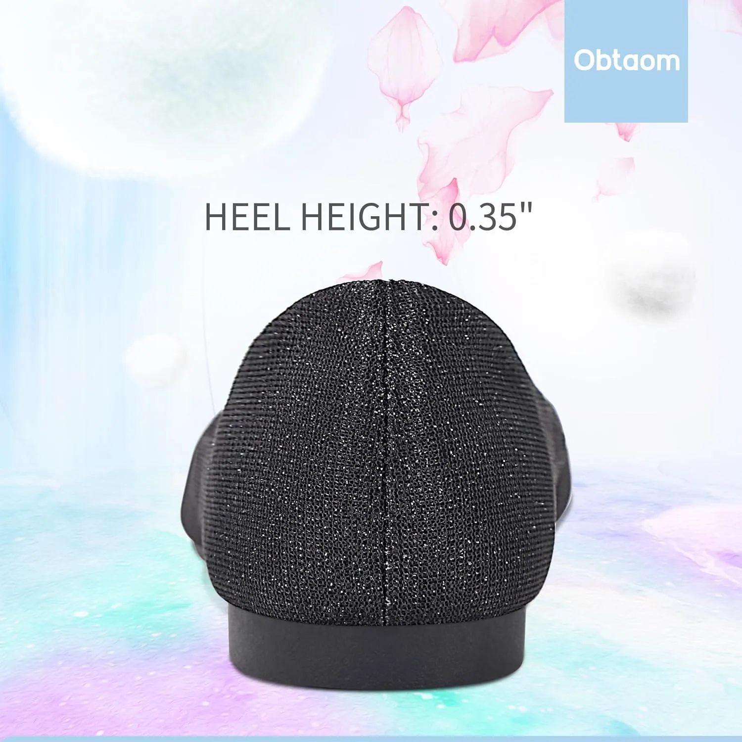 Obtaom Round Toe Women Flat Shoes Slip on Girls Dress Black Ballet Flats