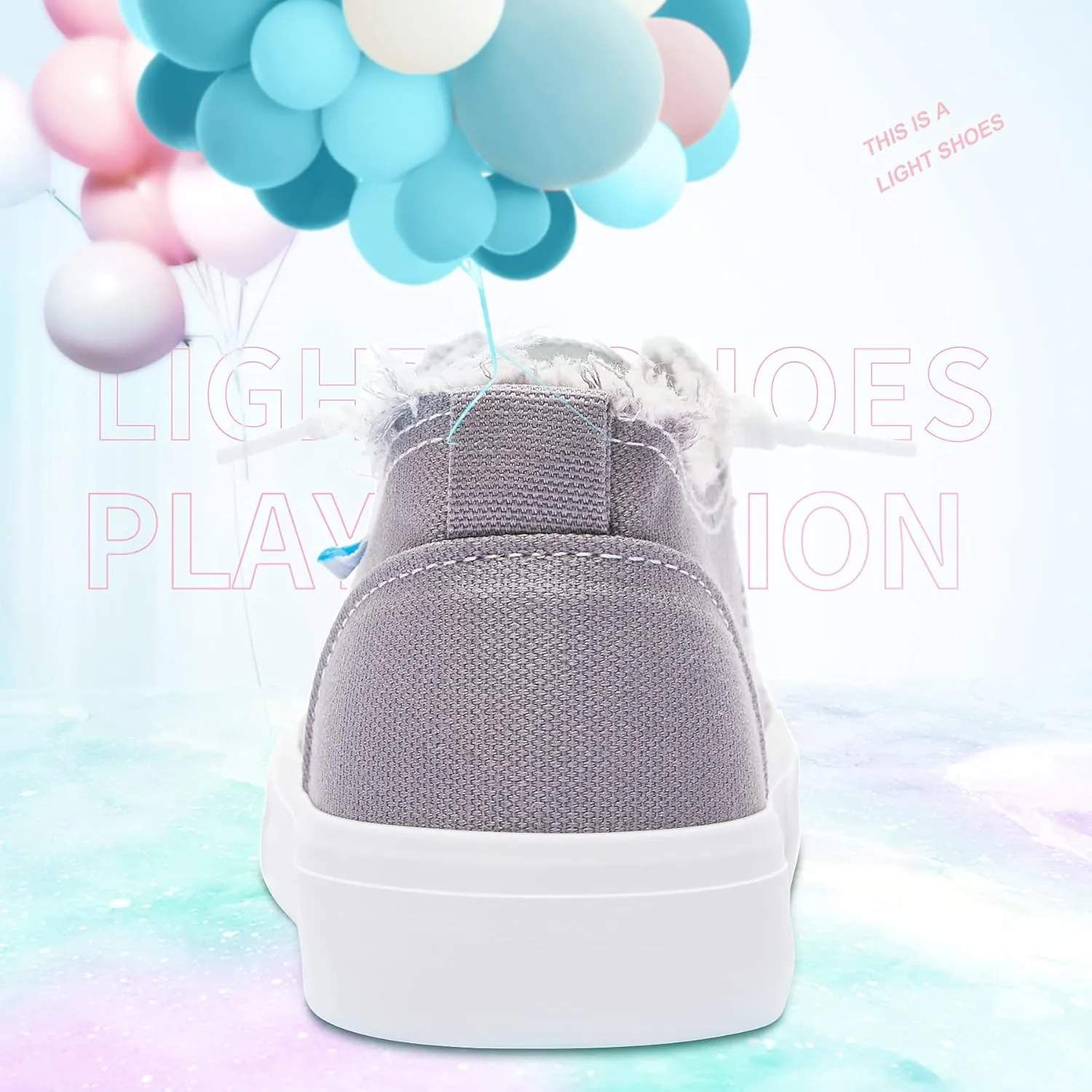 Obtaom Women's Play Fashion Sneaker White Color Washed and Leopard Canvas Slip on Shoes