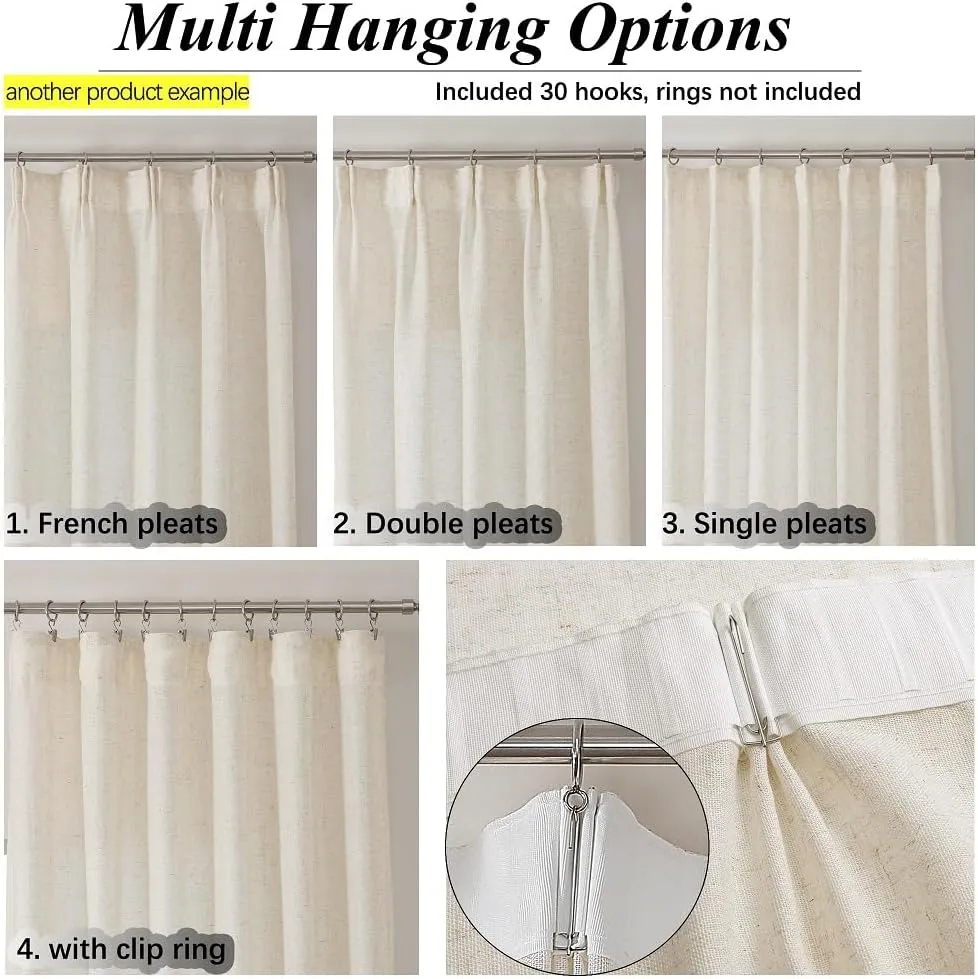 Off White Sheer Curtains 84 Inches Long 2 Panels, Thin Linen Textured Curtain for Living Room, Rustic Ivory See Through Window Decor, DIY Pinch Pleat Drapes for Track System