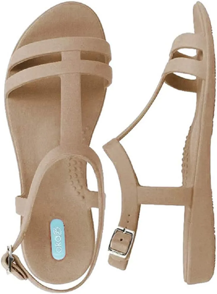 Oka-B Women's Morgan Flat Sandal with Straps