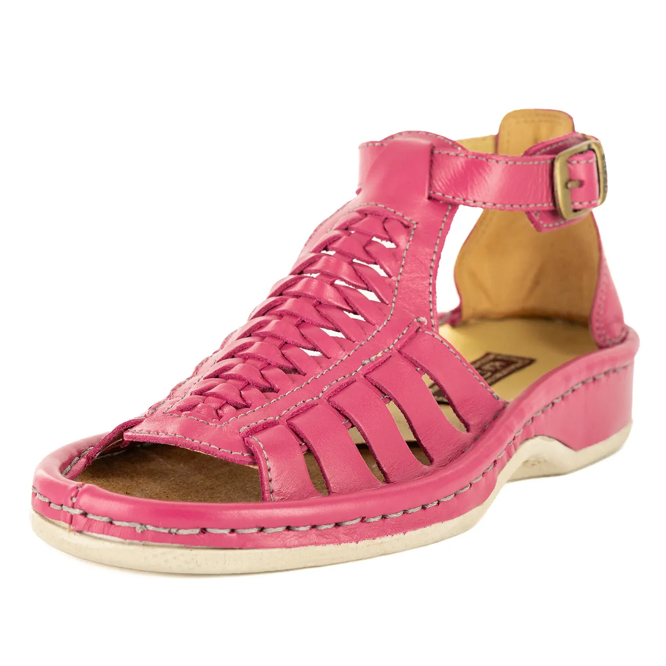 OLOM001 : Leather Sandal in Aurora Soft Saddle