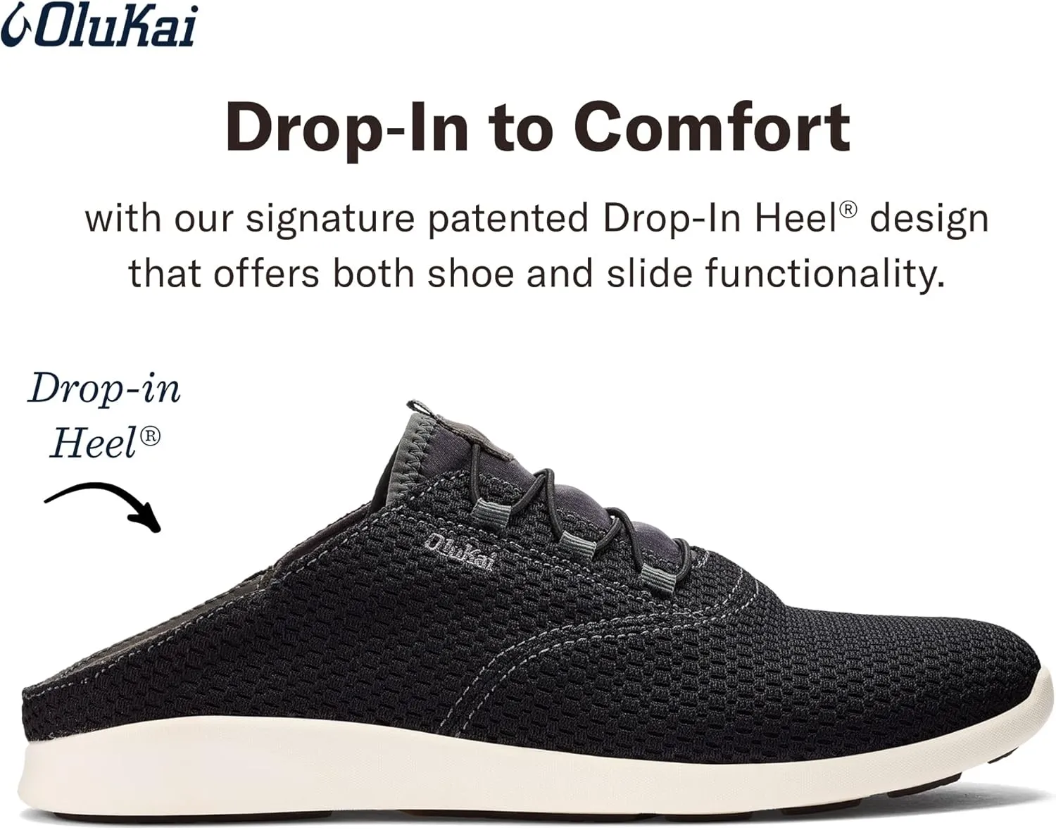 OLUKAI Alapa Li Men's Athletic Sneakers, Breathable Mesh & Moisture-Wicking Design, No Tie Laces, Lightweight & Supportive