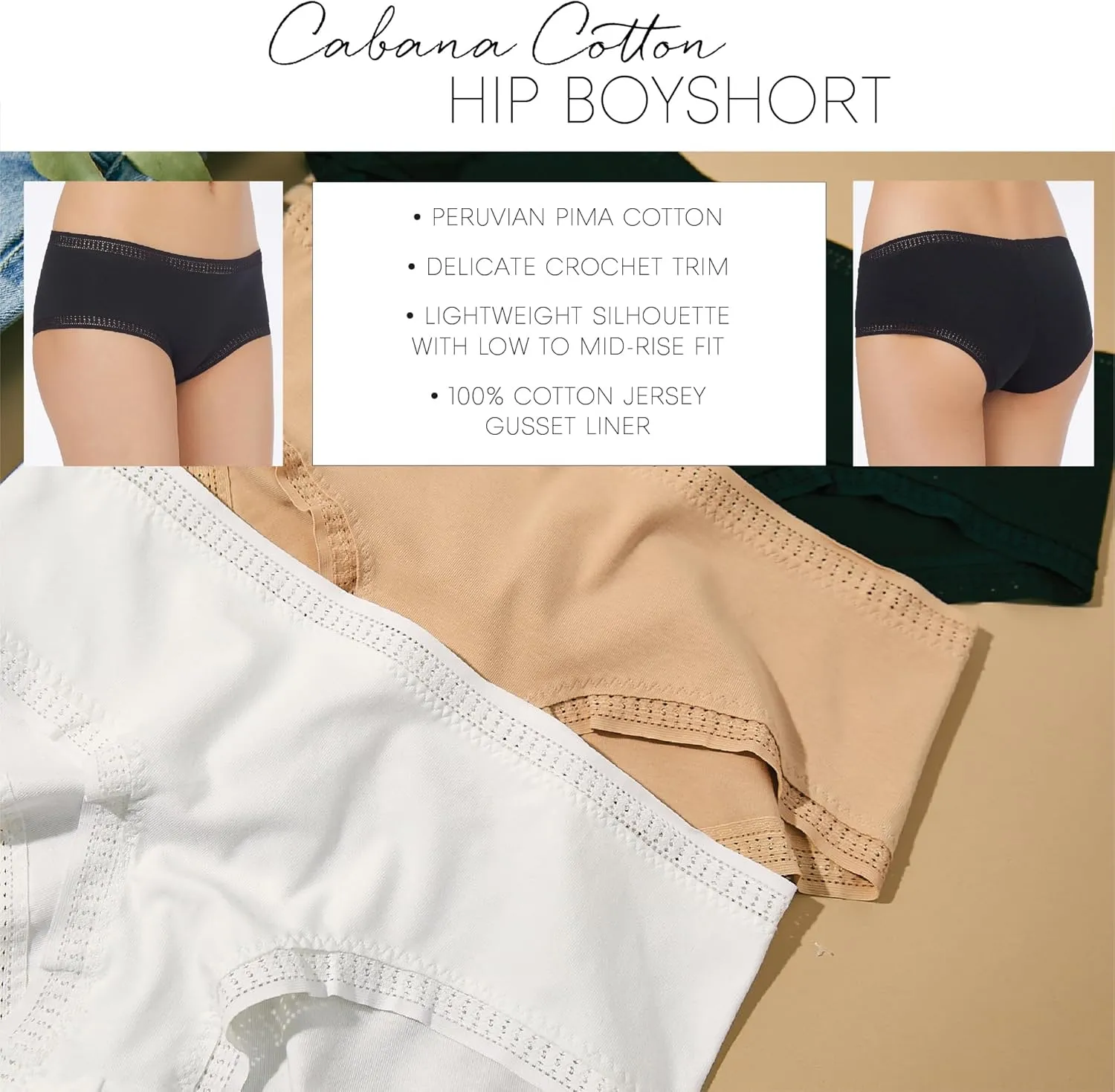 On Gossamer Women's Cabana Cotton Boyshort Panty