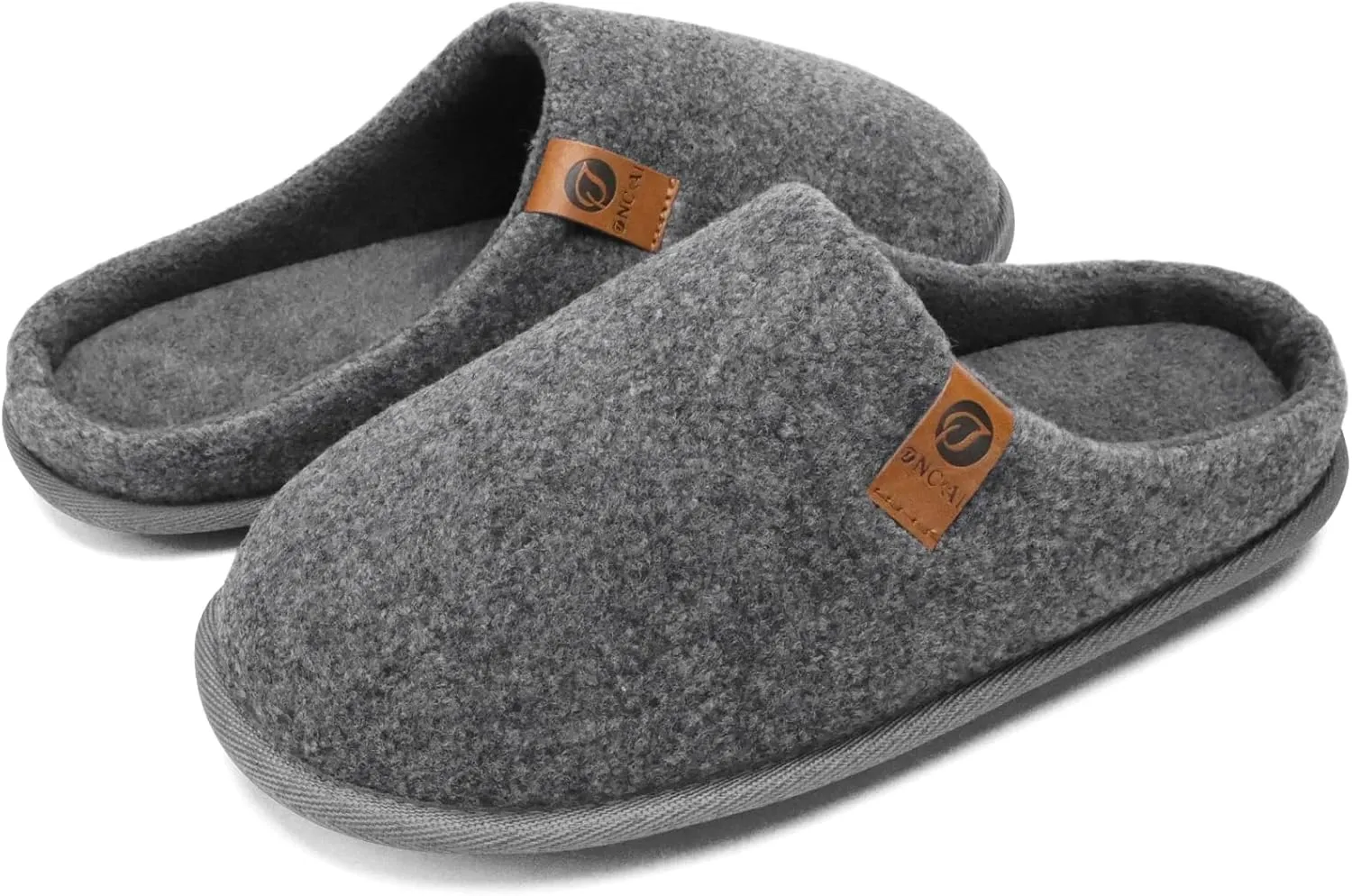 ONCAI Mens Cozy Memory Foam Scuff Slippers Slip On Warm House Shoes Indoor/Outdoor with Best Arch Support