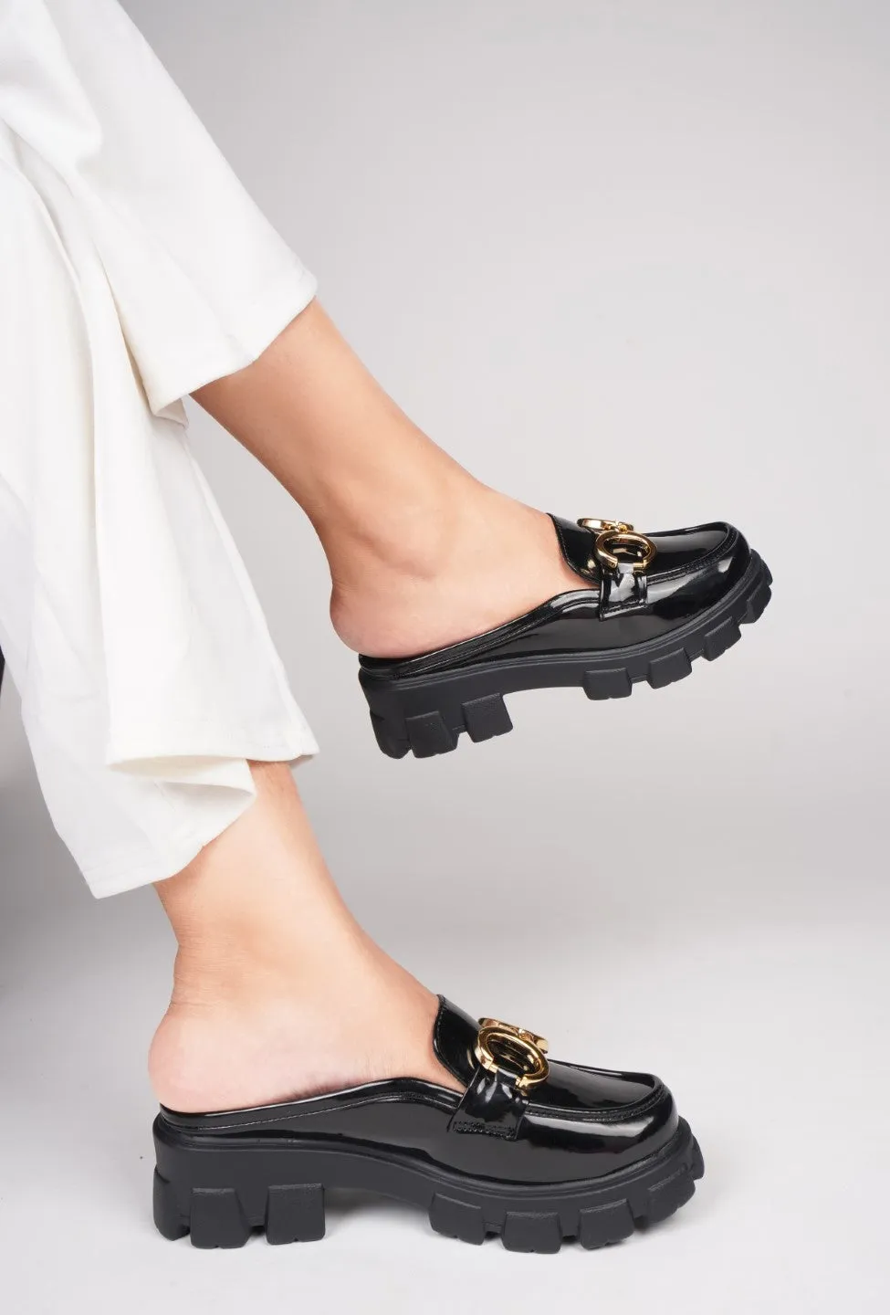 Opulent Pearl Chain Half Loafer