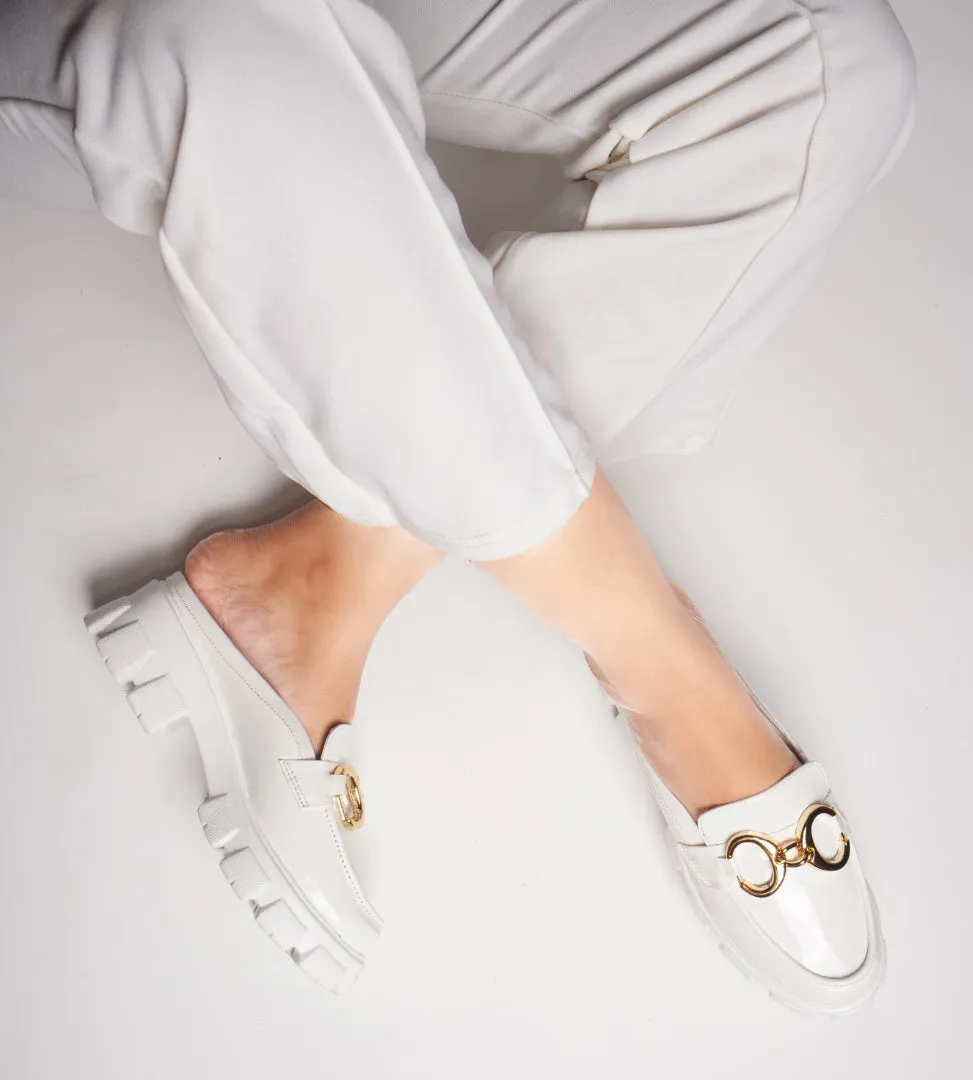 Opulent Pearl Chain Half Loafer