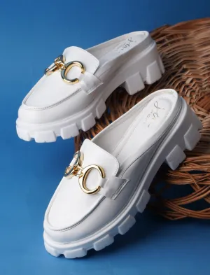 Opulent Pearl Chain Half Loafer