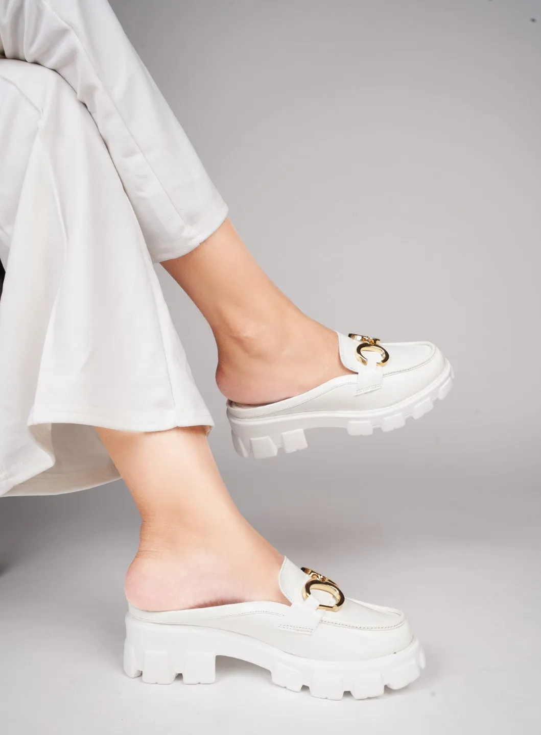 Opulent Pearl Chain Half Loafer