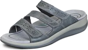 Orthofeet Women's Orthopedic Stretchable Slide Sahara Sandals