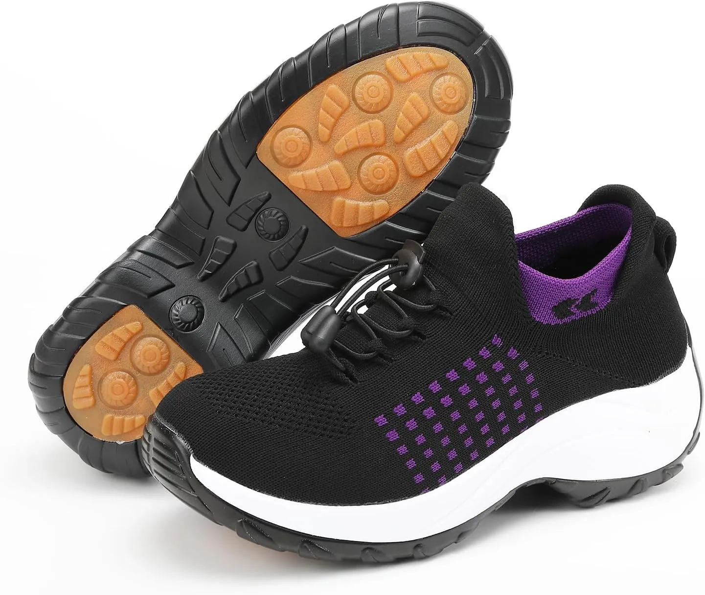 Orthopedic Shoes for Women Plantar Fasciitis,Breathable Walking Sneakers for Women,Slip on Trainers with Arch Support,Womens Air Cushion Sneakers Ortho Stretch Cushion Shoes