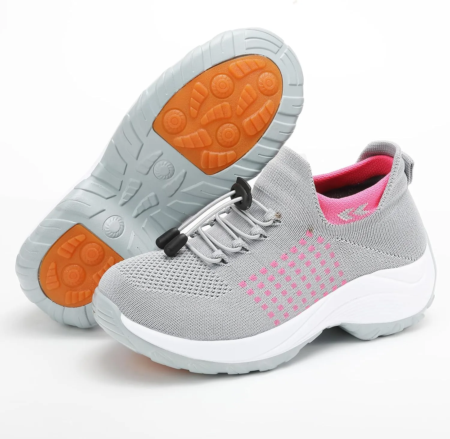 Orthopedic Shoes for Women Plantar Fasciitis,Breathable Walking Sneakers for Women,Slip on Trainers with Arch Support,Womens Air Cushion Sneakers Ortho Stretch Cushion Shoes