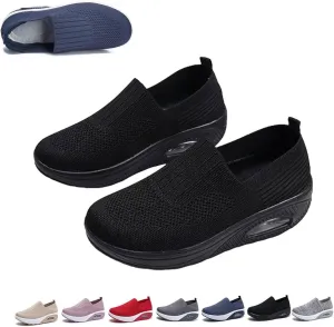 Orthopedic Sneakers for Women New Air Cushion Slip on Walking Shoes Arch Support Lightweight Wedge Walking Sneakers