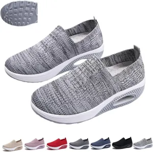 Orthopedic Sneakers for Women Slip-on Light Air Cushion Wedge Walking Shoes Mesh Arch Support Orthopedic Sneakers