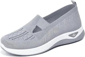 Orthopedic Woven Breathable Soft Slip On Arch Support Walking Casual Running Diabetic Foam Shoes