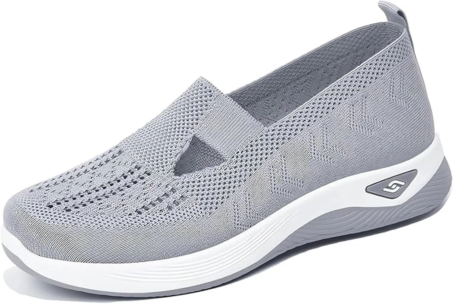 Orthopedic Woven Breathable Soft Slip On Arch Support Walking Casual Running Diabetic Foam Shoes