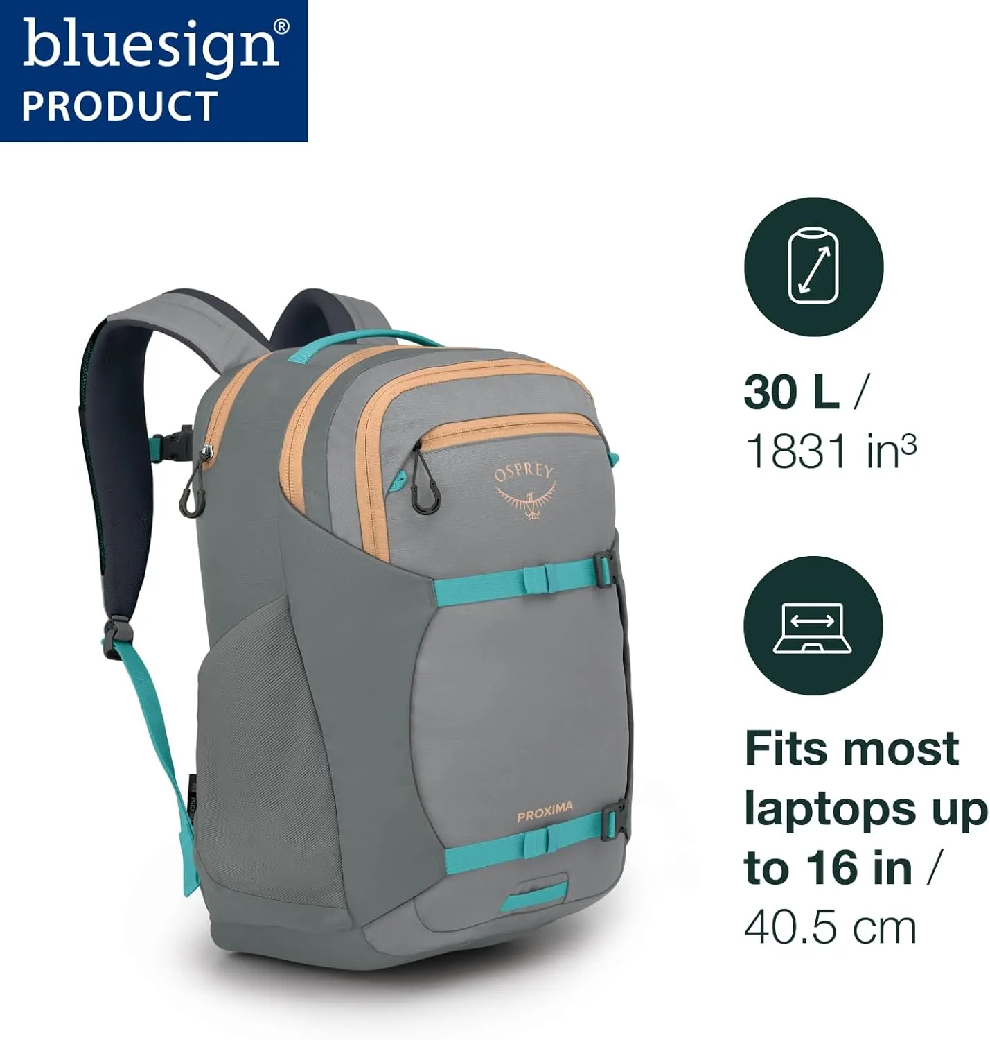 Osprey Proxima Laptop Commuter Backpack, Night Shift Blue