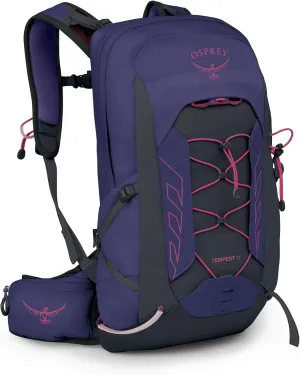 Osprey Tempest 11L Women's Lightweight Hiking Backpack with Hipbelt, Deep Fig/Hotspot Pink