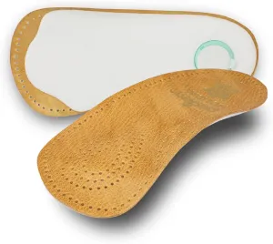 Pedag Holiday | 3/4 Length Sheepskin Orthotic Inserts | Handmade in Germany | Arch Support | Metatarsal Pad | Heel Cushion | Fits Low Profile Tight Shoes | Tan | 1 Pair | US Men 14 / EU 47