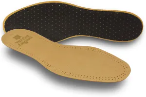 Pedag Royal | Genuine Lambskin Leather Insoles | Made in Germany | Vegetable-Tanned Leather | Activated Carbon for Anti-Odor | Latex Foam Padding | Thin & Absorbent | US Men 14/ EU 47 | Tan
