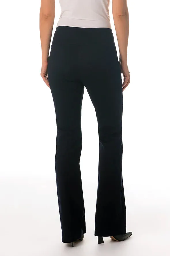 Pintuck Ponte Slip On Flare Pant