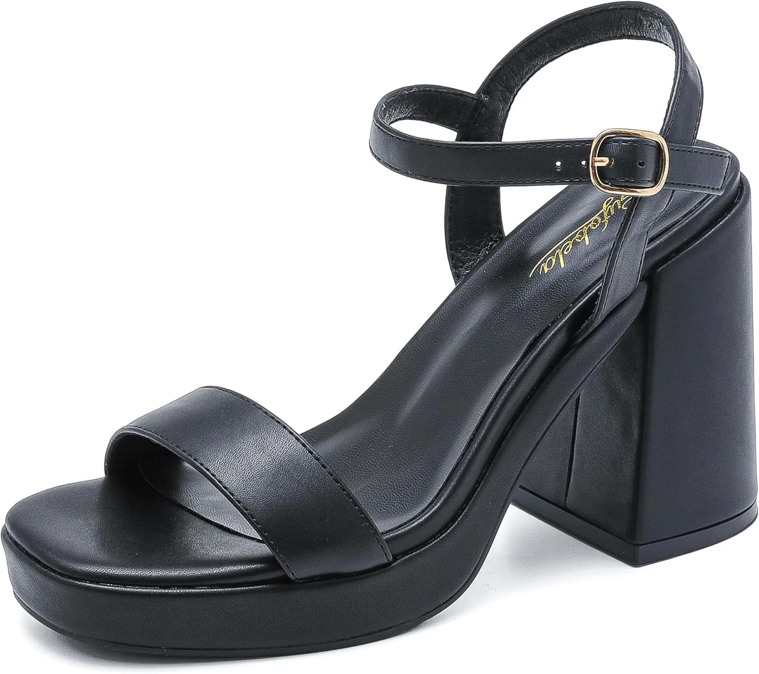 Platform Sandals Women Fashion Block Chunky Heeled Sandals Open Toe High Heels Evening Wedding Party Prom Dance Summer Ankle Strap Dress Shoes
