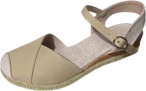 Platform Wedge Sandals for Women Summer Dressy Color Block Ankle Strap Closed Toe Espadrille Wedge Sandals Casual Beach Shoes