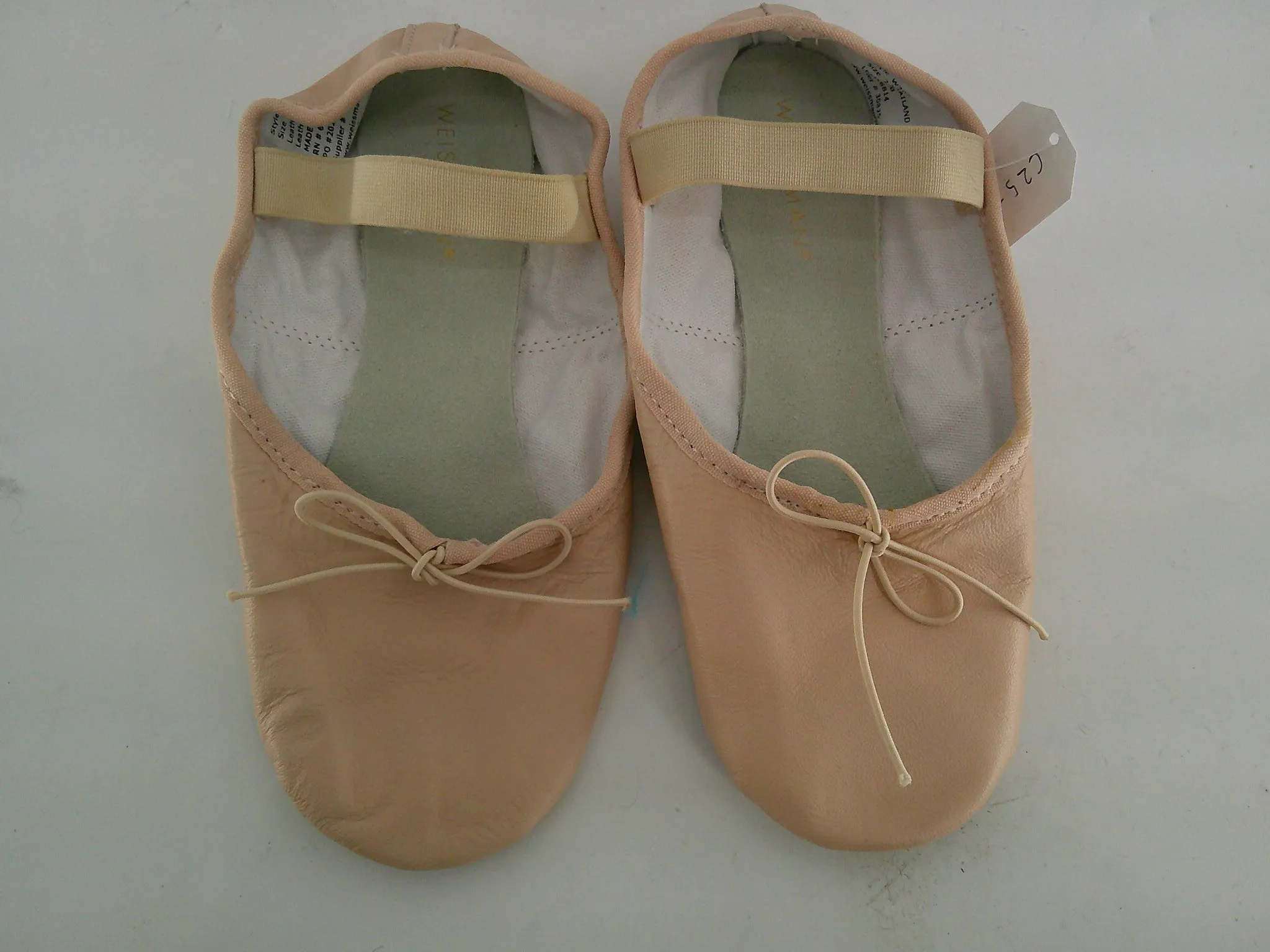 Pre-Owned Ballet Shoes Weissman Big Kid 2.5M Pull On Leather Single Strap Split Sole