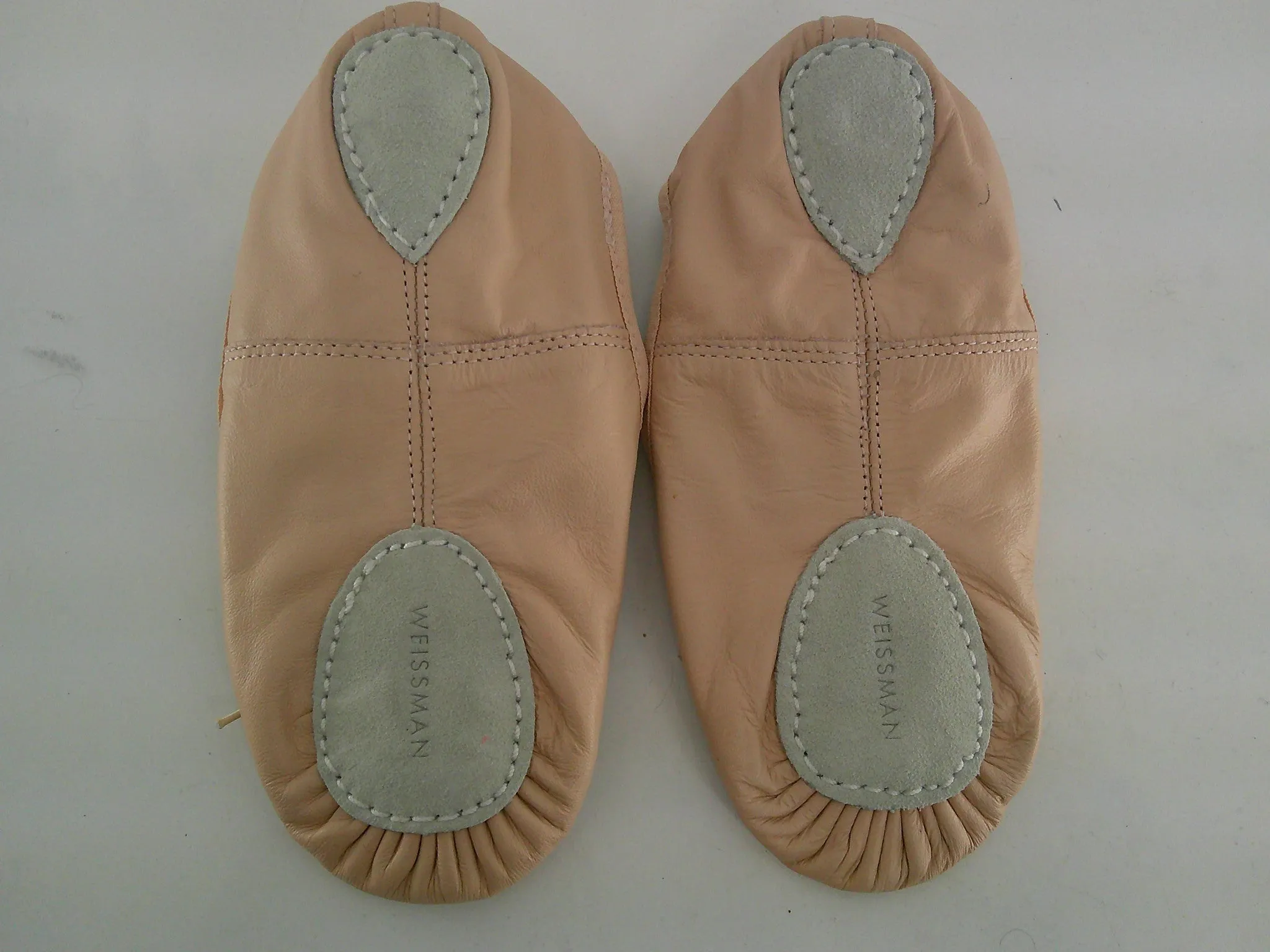 Pre-Owned Ballet Shoes Weissman Big Kid 2.5M Pull On Leather Single Strap Split Sole