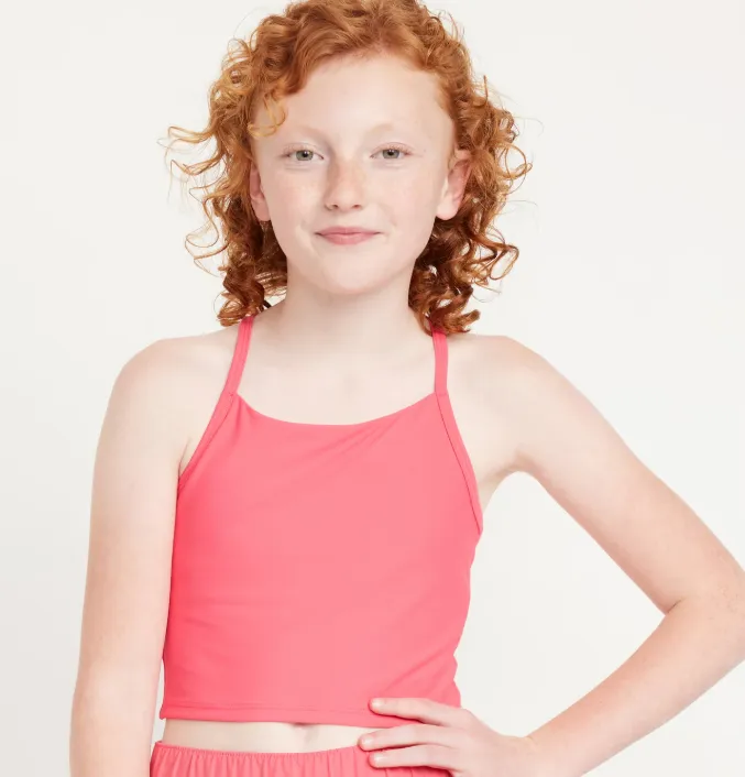 Pre-Owned Sports Bra Old Navy   Medium Child Coral  Jazz Cheer