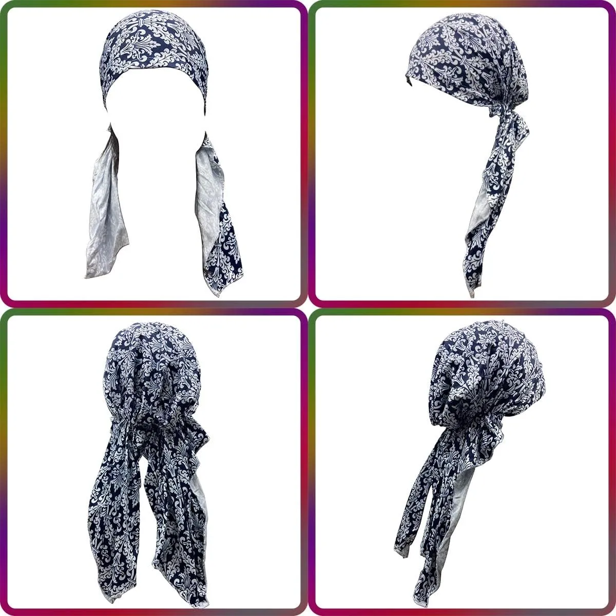 Pre Tied Head Covers Sets Chemo Beanies for Women Slip On Lightweight Chemo Bandana Turban