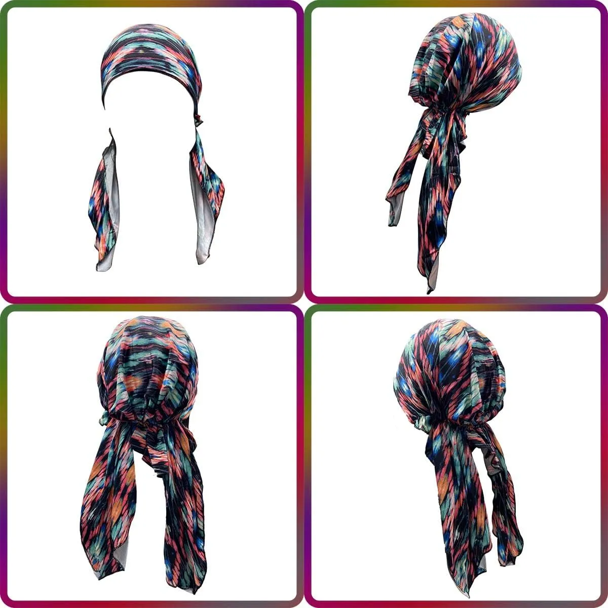 Pre Tied Head Covers Sets Chemo Beanies for Women Slip On Lightweight Chemo Bandana Turban