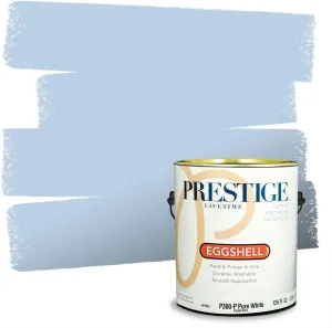 PRESTIGE Paints Interior Paint and Primer In One, 1-Gallon, Eggshell, Comparable Match of Sherwin Williams* Bewitching Blue*