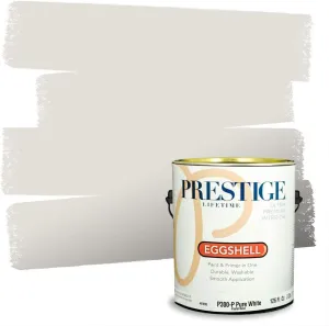 PRESTIGE Paints Interior Paint and Primer In One, 1-Gallon, Eggshell, Comparable Match of Sherwin Williams* Eider White*