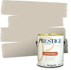 PRESTIGE Paints P300-P-SW7036 Interior Paint and Primer in One, 1-Gallon, Eggshell, Comparable Match of Sherwin Williams Accessible Beige, 1 Gallon, SW271-Accessible