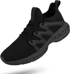 Pujcs Men's Slip on Walking Shoes Lightweight Breathable Non Slip Running Shoes Athletic Gym Tennis Shoes Sneakers for Men