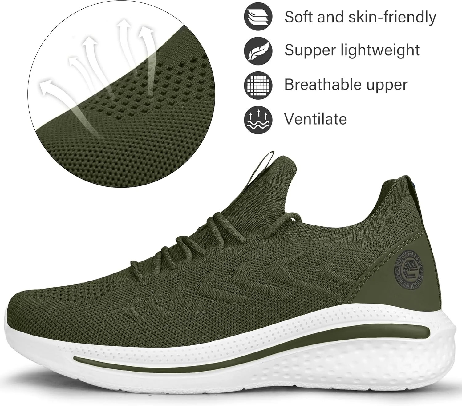 Pujcs Womens Sneakers Slip On Walking Shoes Breathable Running Shoes Lightweight Mesh Gym Shoes Non Slip Workout Shoes