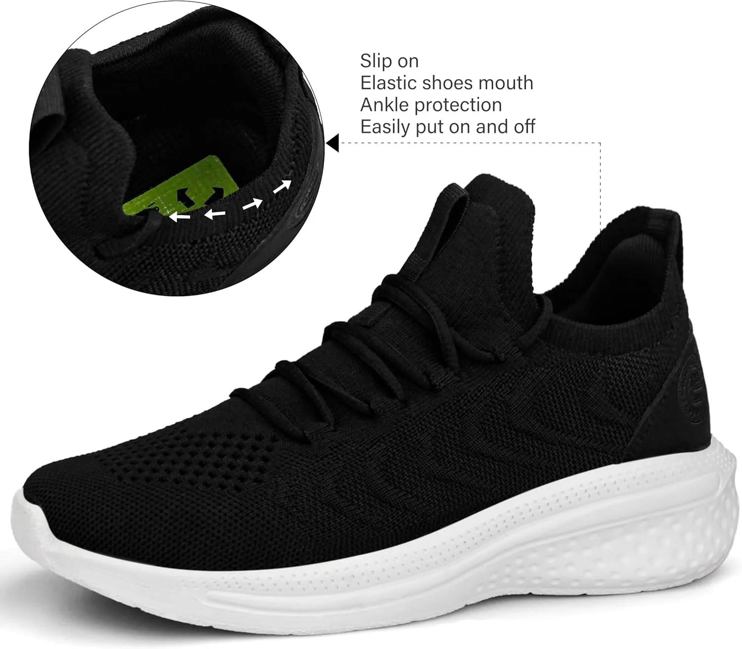 Pujcs Womens Sneakers Slip On Walking Shoes Breathable Running Shoes Lightweight Mesh Gym Shoes Non Slip Workout Shoes
