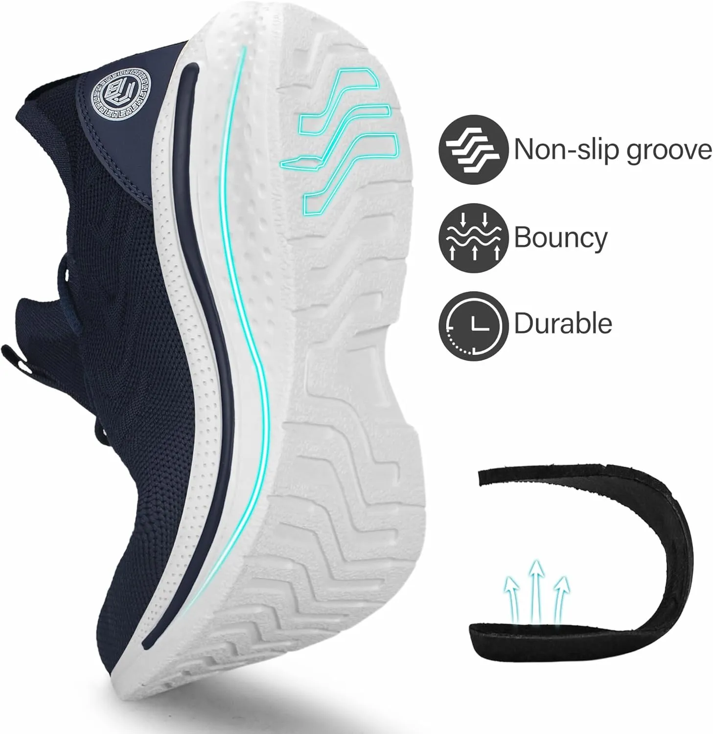Pujcs Womens Sneakers Slip On Walking Shoes Breathable Running Shoes Lightweight Mesh Gym Shoes Non Slip Workout Shoes