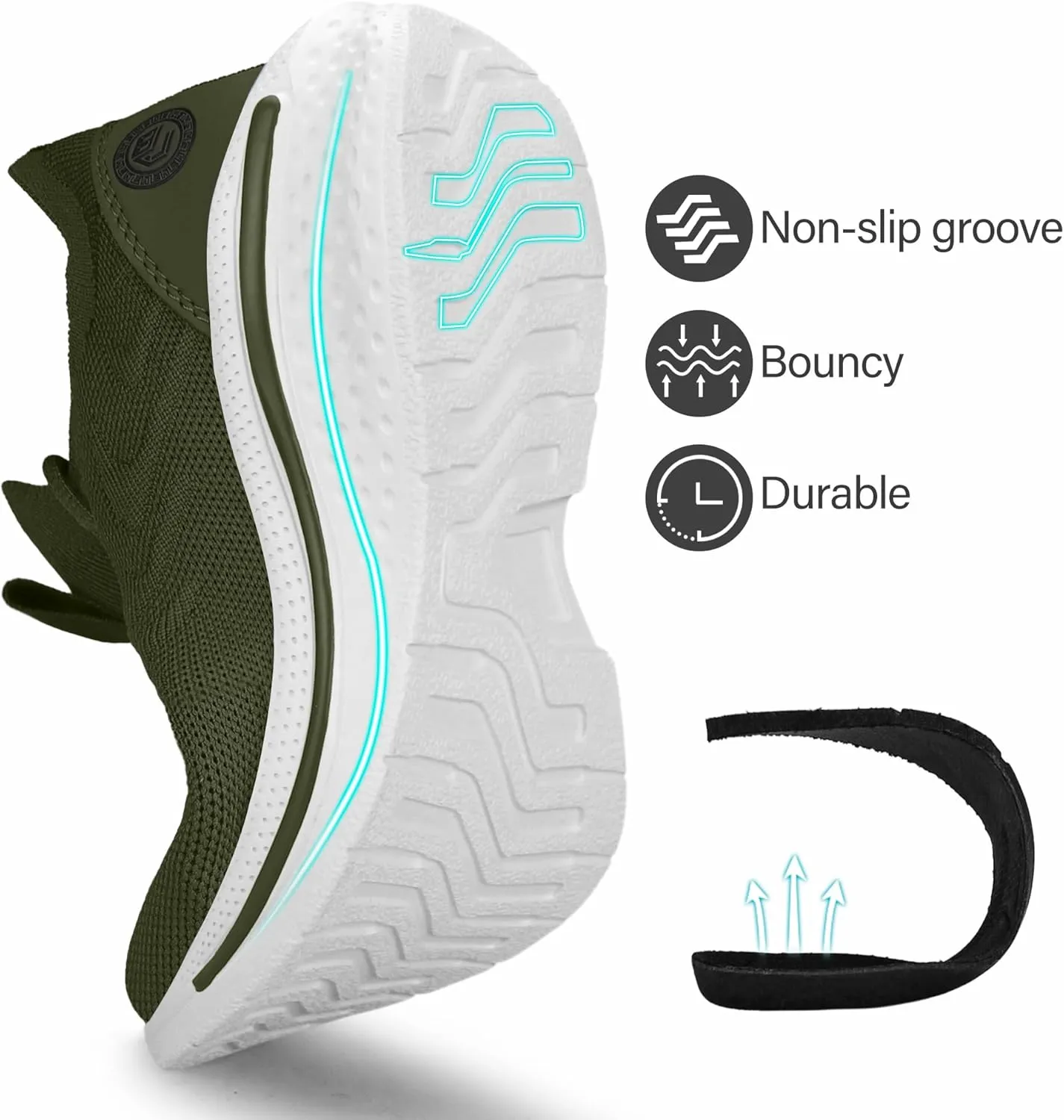 Pujcs Womens Sneakers Slip On Walking Shoes Breathable Running Shoes Lightweight Mesh Gym Shoes Non Slip Workout Shoes