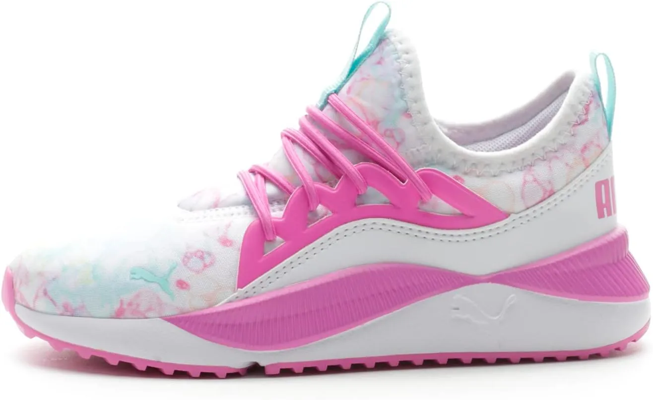 Puma Pacer Future Allure Alternate Closure Sneaker, White-Electric Orchid-Island Paradise, 12.5 US Unisex Little Kid