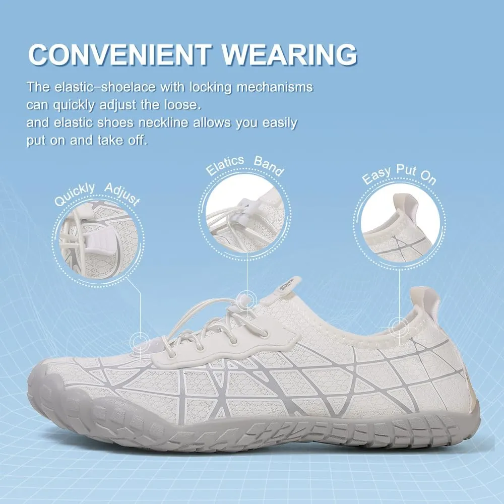 Quick Dry Barefoot Beach & Pool Shoes - Slip-on for Women & Men, Surf, Yoga & Water Sports
