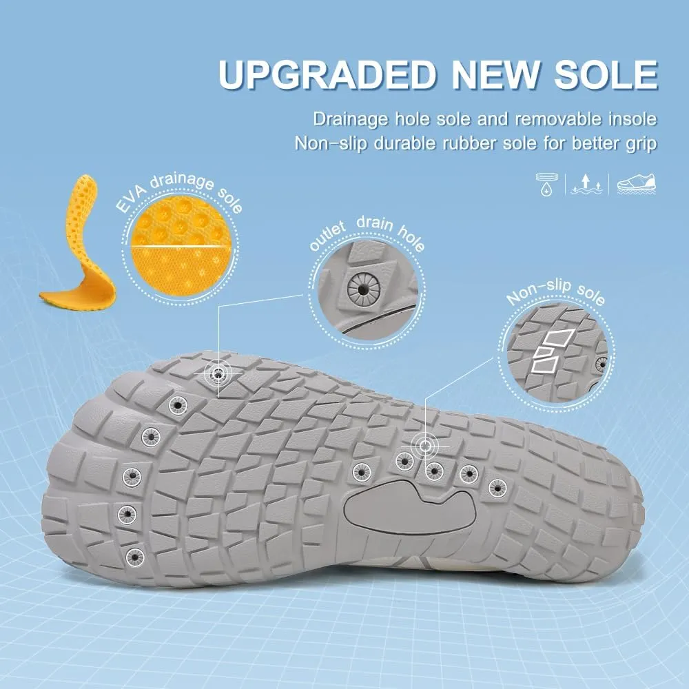 Quick Dry Barefoot Beach & Pool Shoes - Slip-on for Women & Men, Surf, Yoga & Water Sports
