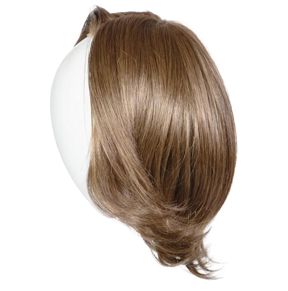 Raquel Welch Take A Bow Chin Length Layered Wig With Hand Tied Base by Hairuwear, Petite Average Cap, RL10/22SS Iced Cappuccino