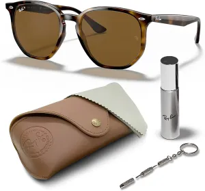 Ray-Ban RB4306 Hexagonal Sunglasses With Eyewear Kit Bundle - High Bridge Fit - Ideal Formal and Casual Wear Retro Sunglasses