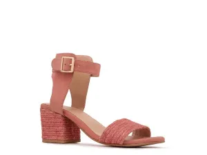 Rayna Ankle Strap Sandals – Suede or Jute, Adjustable Buckle, 2-Inch Heel