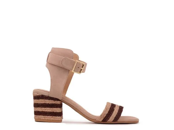 Rayna Ankle Strap Sandals – Suede or Jute, Adjustable Buckle, 2-Inch Heel