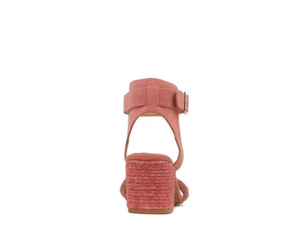 Rayna Ankle Strap Sandals – Suede or Jute, Adjustable Buckle, 2-Inch Heel